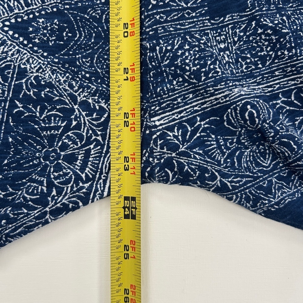 Free People Intimately Good Juju Drop Crotch Joggers Blue Boho Print Size Small - Picture 9 of 10